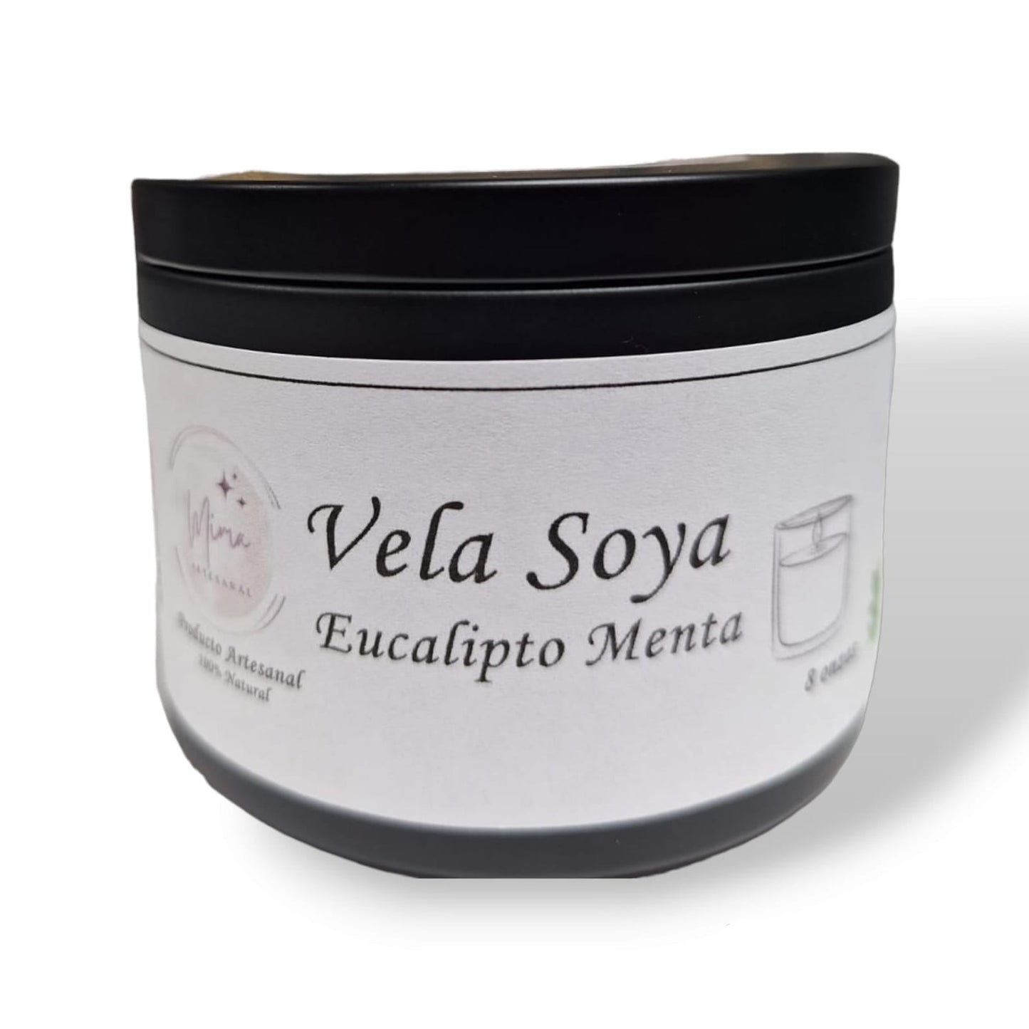 Velas de Soya Eucalipto Menta 8oz.